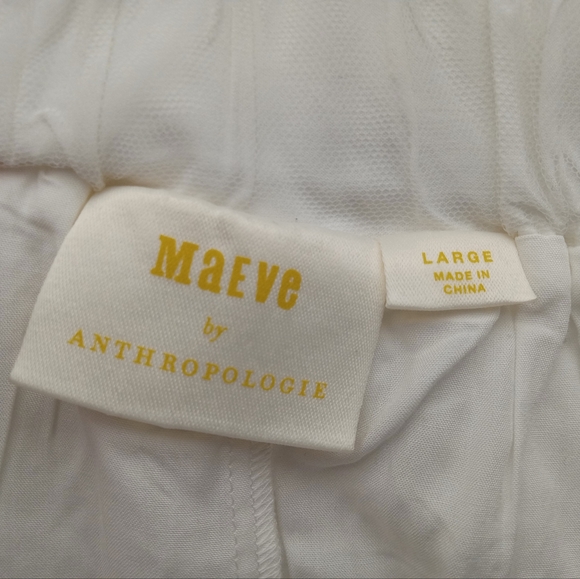 Anthropologie maeve tulle white skirt size L - Picture 5 of 8